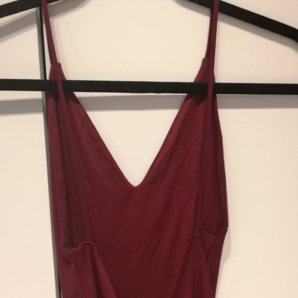 ROOM SERVICE Red open back bodycon midi twist back dress XS Mendocino - Picture 6 of 9